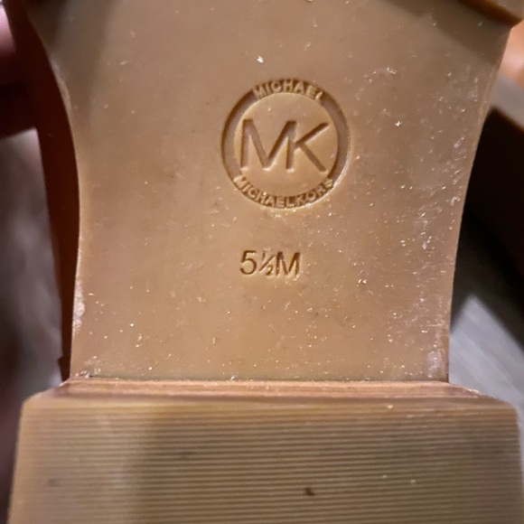 Michael Kors Brown Leather Boots with Plaid Lining - Picture 4 of 4